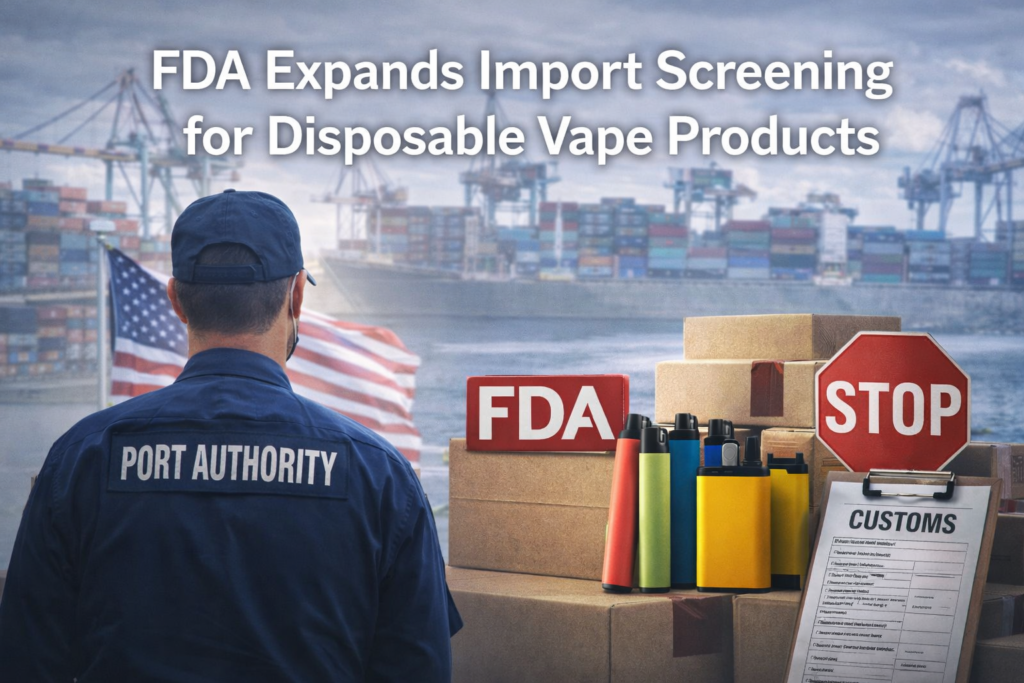 FDA Expands Import Screening for Disposable Vape Products