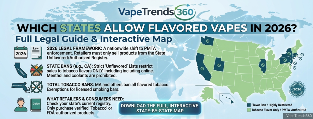 Which States Allow Flavored Vapes in 2026? Full Legal Guide u.s. vape flavor laws in 2026 what changed
