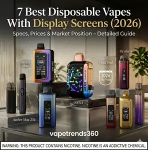 7 best disposable vapes with display screens (2026) – specs, prices & market position