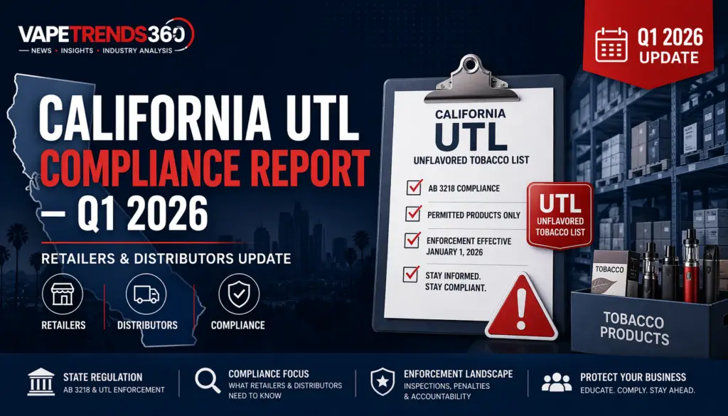 california utl q1 2026 compliance report for retailers and distributors1