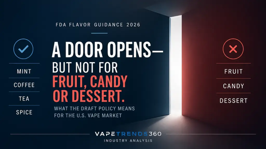 fda cracks open the flavored vape door — just not for fruit, candy, or dessert