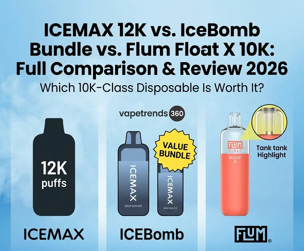 icemax 12k vs. icebomb bundle vs. flum float x 10k full comparison & review 2026
